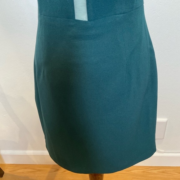 Dress the Population Chloe Illusion Insert Strapless Mini Dress Pine Green Small - Picture 5 of 14